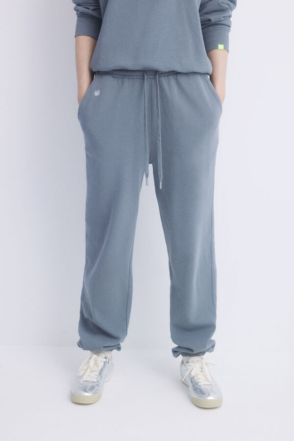HI&BYE Pantal&oacute;n jogger felpa gris claro gris