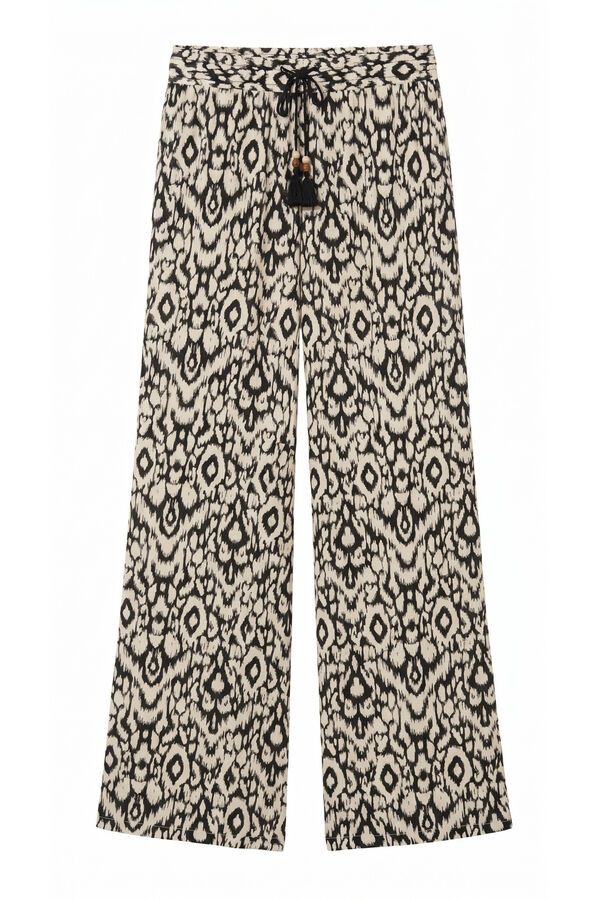 Women'secret Cal&ccedil;a comprida estampada preta preto