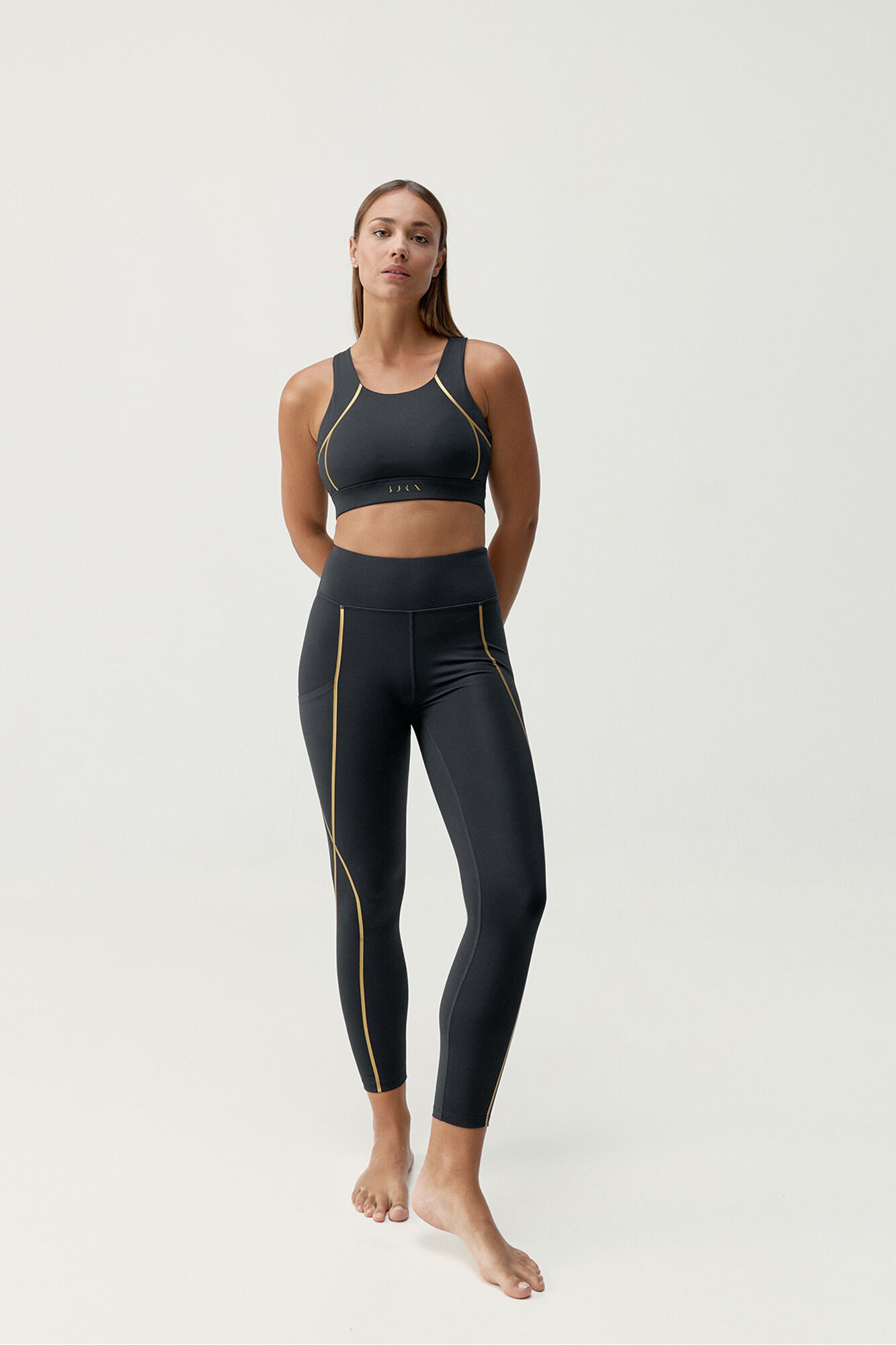 Born Living Yoga Legging deportivo Gold negro&nbsp;
