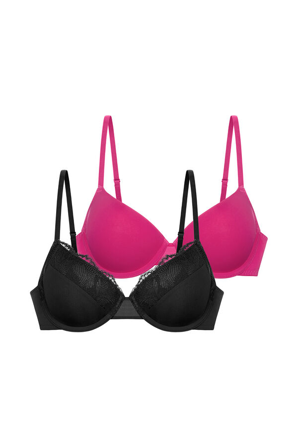 Dorina Pack de 2 sutiãs com aro e enchimento rosa
