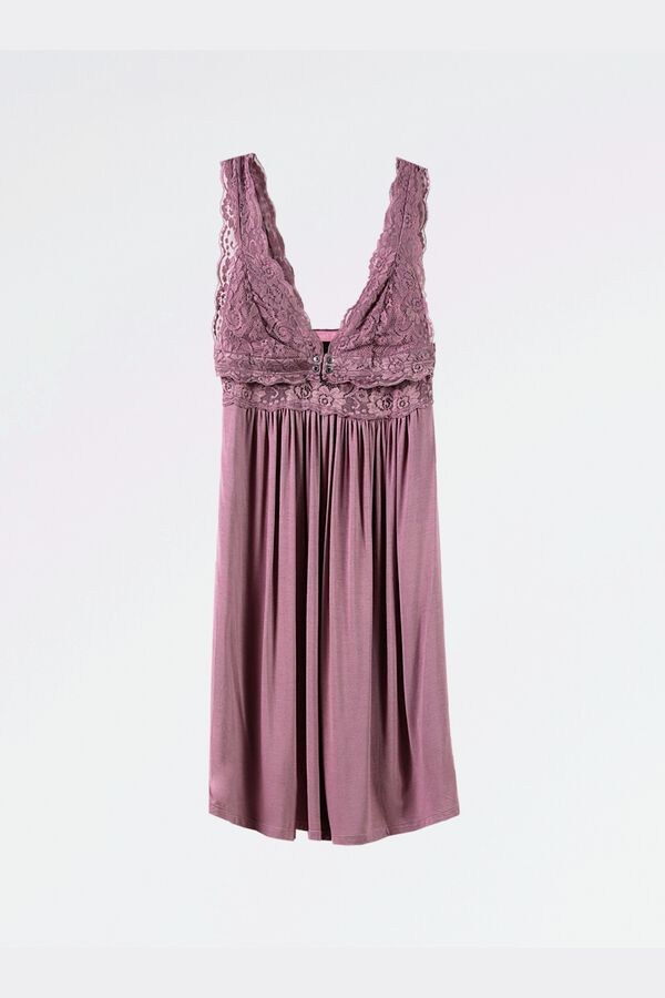 Ohma! Camis&oacute;n lencero con encaje&nbsp;premam&aacute; morado/lila