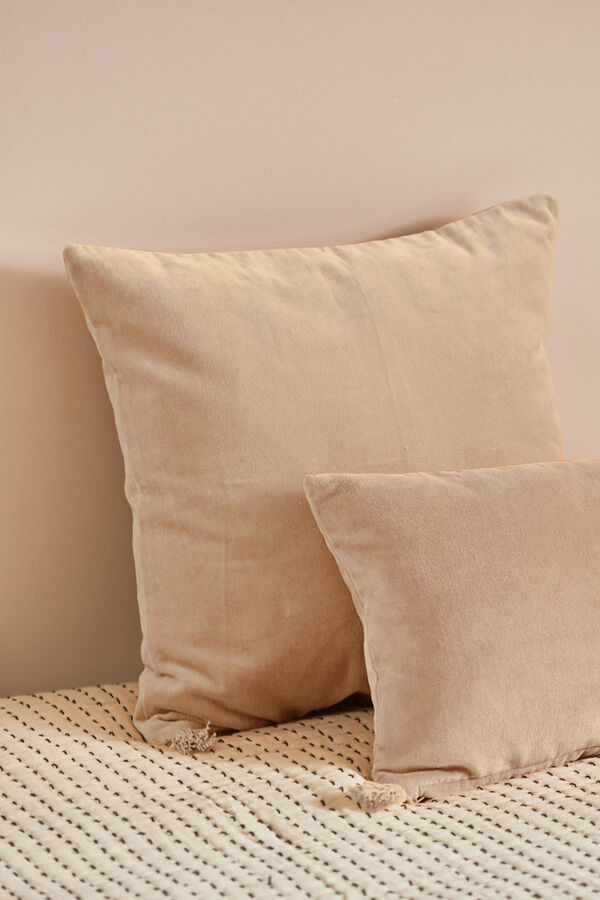 Calma House Capa de veludo cru estampado