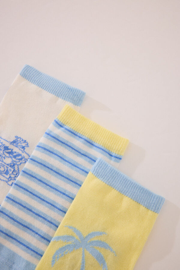 Women'secret Pacote de 3 meias curtas Garfield estampado