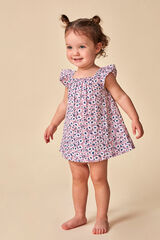 Gocco Vestido Playa Estampado Flores Rosa Medio rosa