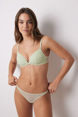 Women'secret Calcinha plumeti cl&aacute;ssica de renda verde verde