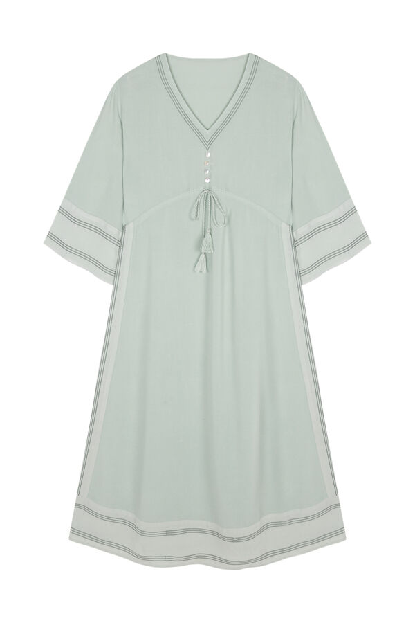 Women'secret Vestido t&uacute;nica larga verde verde