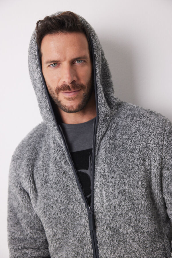 Women'secret Robe curto masculino do Batman cinzento