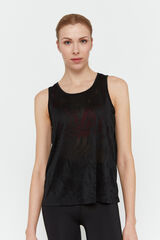 Only Play T-shirt al&ccedil;as tecido textura preto