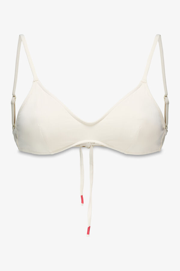 HI&BYE Top bikini escote V blanco blanco