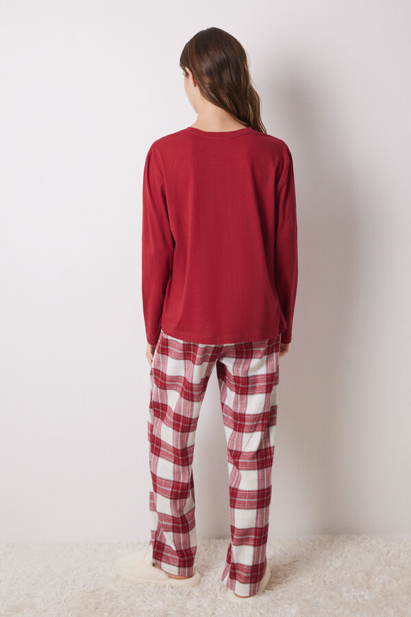 Women'secret Pijama largo 100% algod&oacute;n Minnie rojo