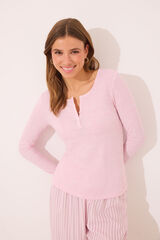 Women'secret Pijama largo viscosa canal&eacute; rosa rayas rosa