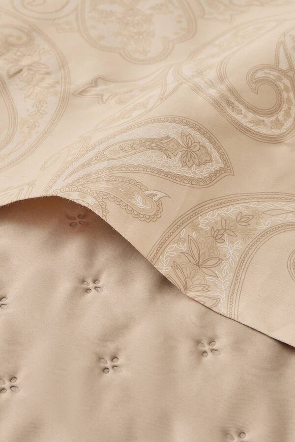 Textura S&aacute;bana de sat&eacute;n estampada kaki