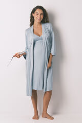 Women'secret Bata robe t&eacute;cnica "maternity" azul de soft touch azul