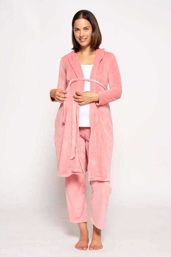 Womensecret Robe de velour maternity rosa