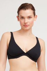 Gisela Top de biqu&iacute;ni preto com capacidade enchimento preto