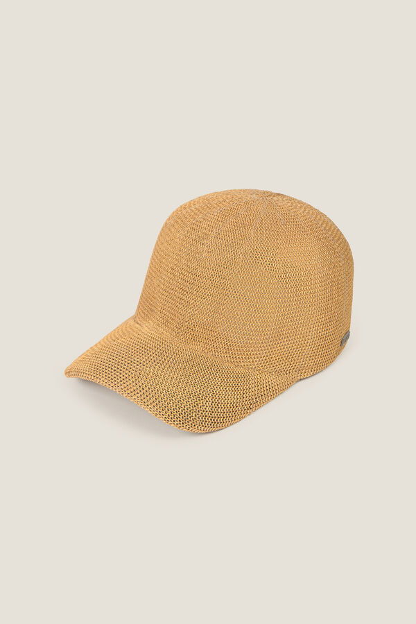 Textura Gorra playa rafia beige