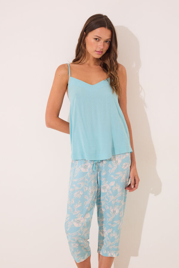 Women'secret Set de camiseta, pantal&oacute;n y bata estampado