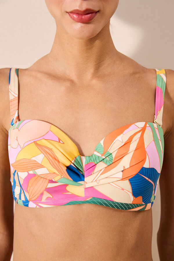 Penti Top de biqu&iacute;ni estampado de flores estampado