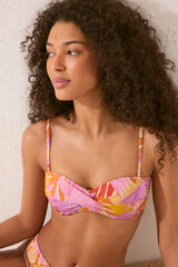 Women'secret Top biqu&iacute;ni bandeau padr&atilde;o flores estampado