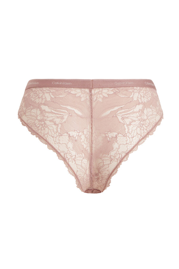 Calvin Klein Tanga renda rosa
