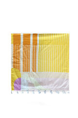 Abbacino Toalha de praia de algod&atilde;o com estampado geom&eacute;trico verde vermelho