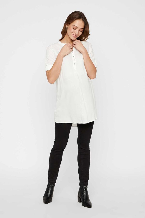 Mamalicious Vestido maternity Lenzing Ecovero branco