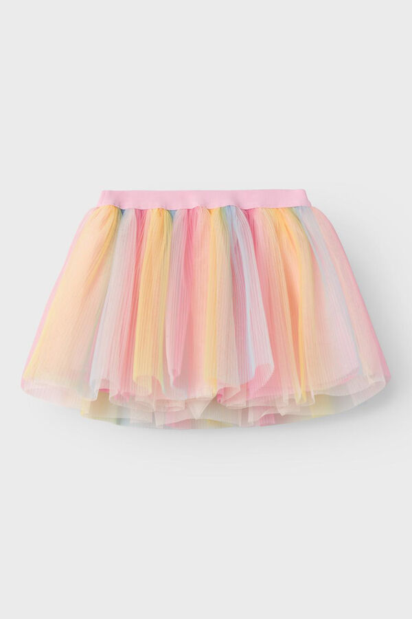 Name it Saia de tule multicolor rosa