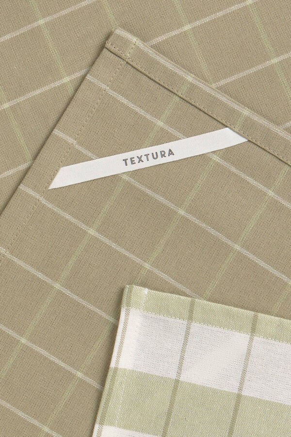 Textura Set de trapos de algod&oacute;n kaki