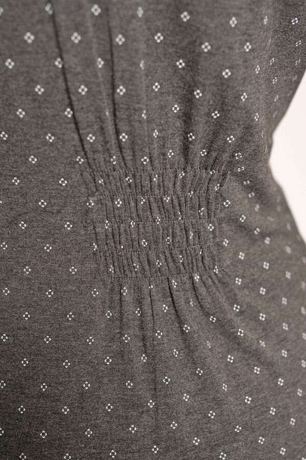 Womensecret Camisa de dormir amamentação com print de gravata cinzento