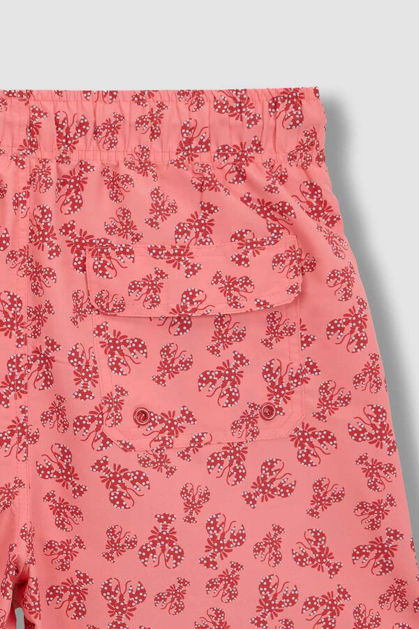 Gocco Ba&ntilde;ador padre estampado langosta rosa coral