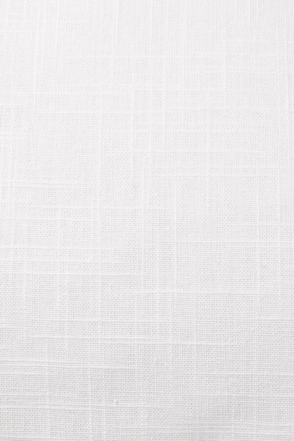 Womensecret Funda cojín flecos algodón lino 55x55cm. blanco