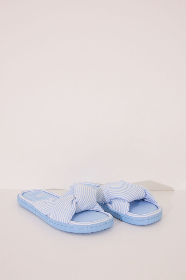 Women'secret Chinelos azuis chinelos de quarto azul