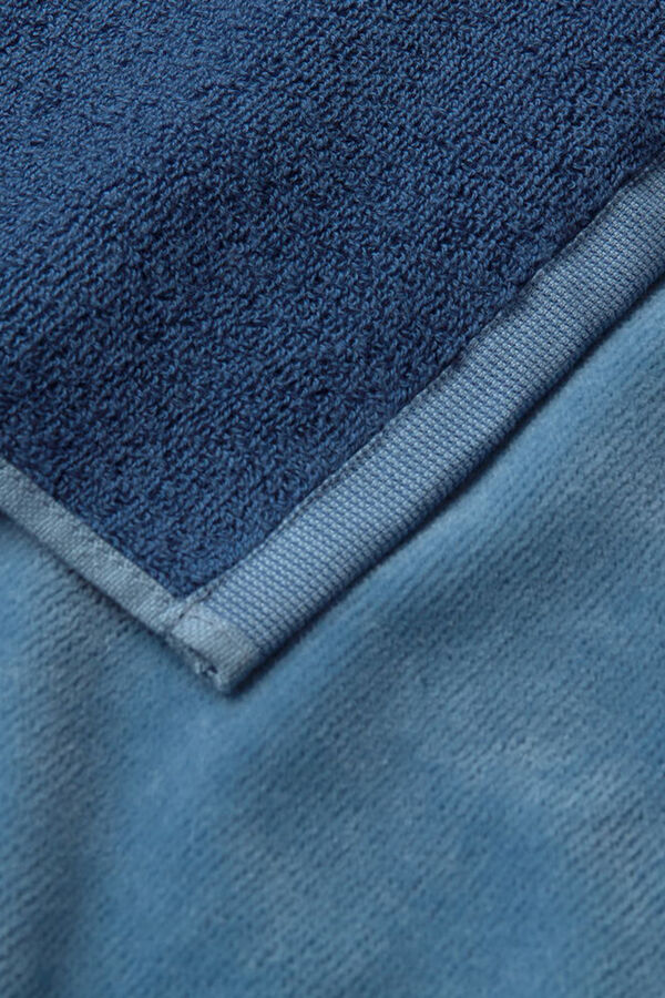 Textura Toalla de playa de algod&oacute;n rayas azul