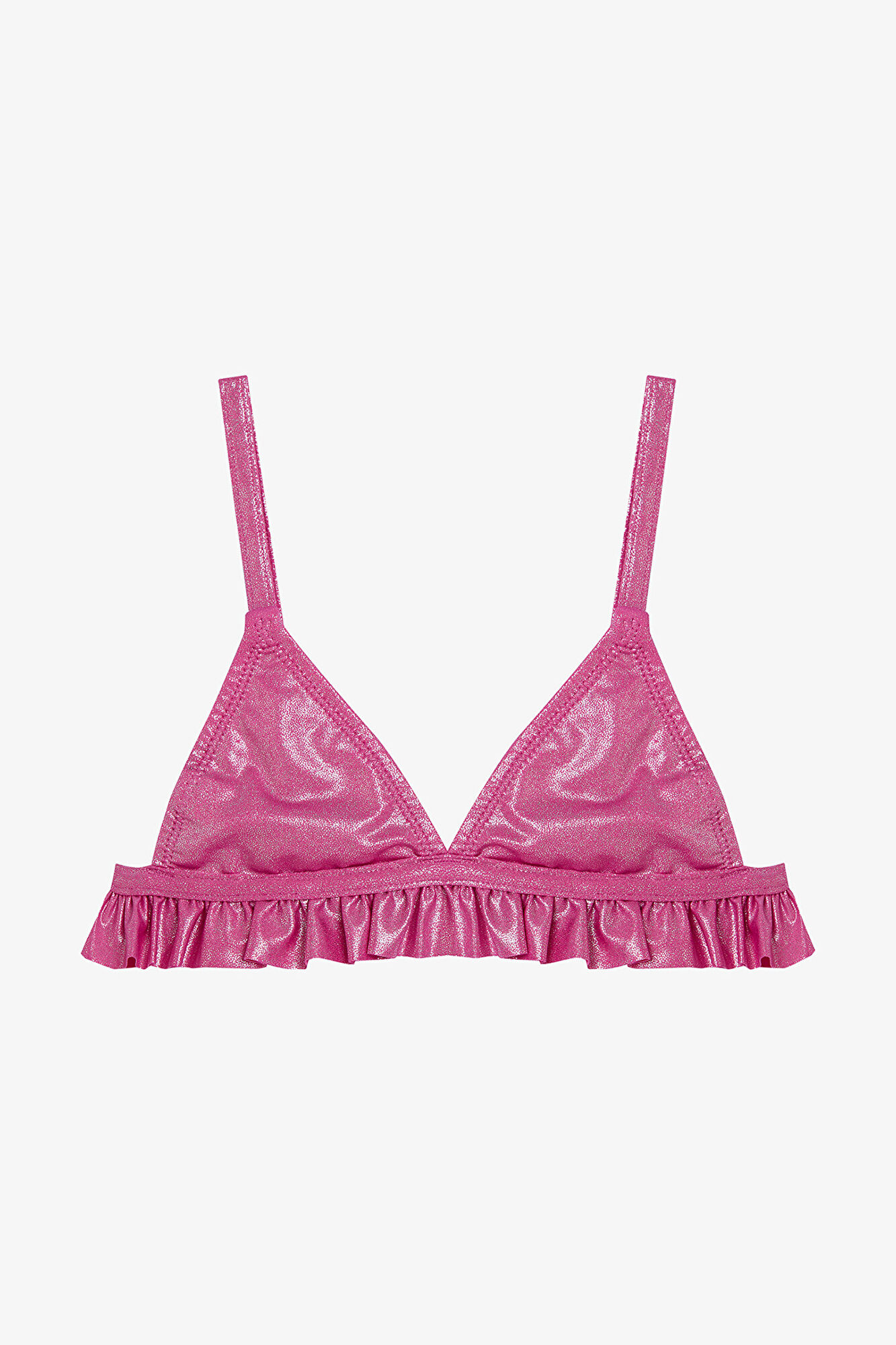 Penti Conjunto de bikini rosa brillo volante