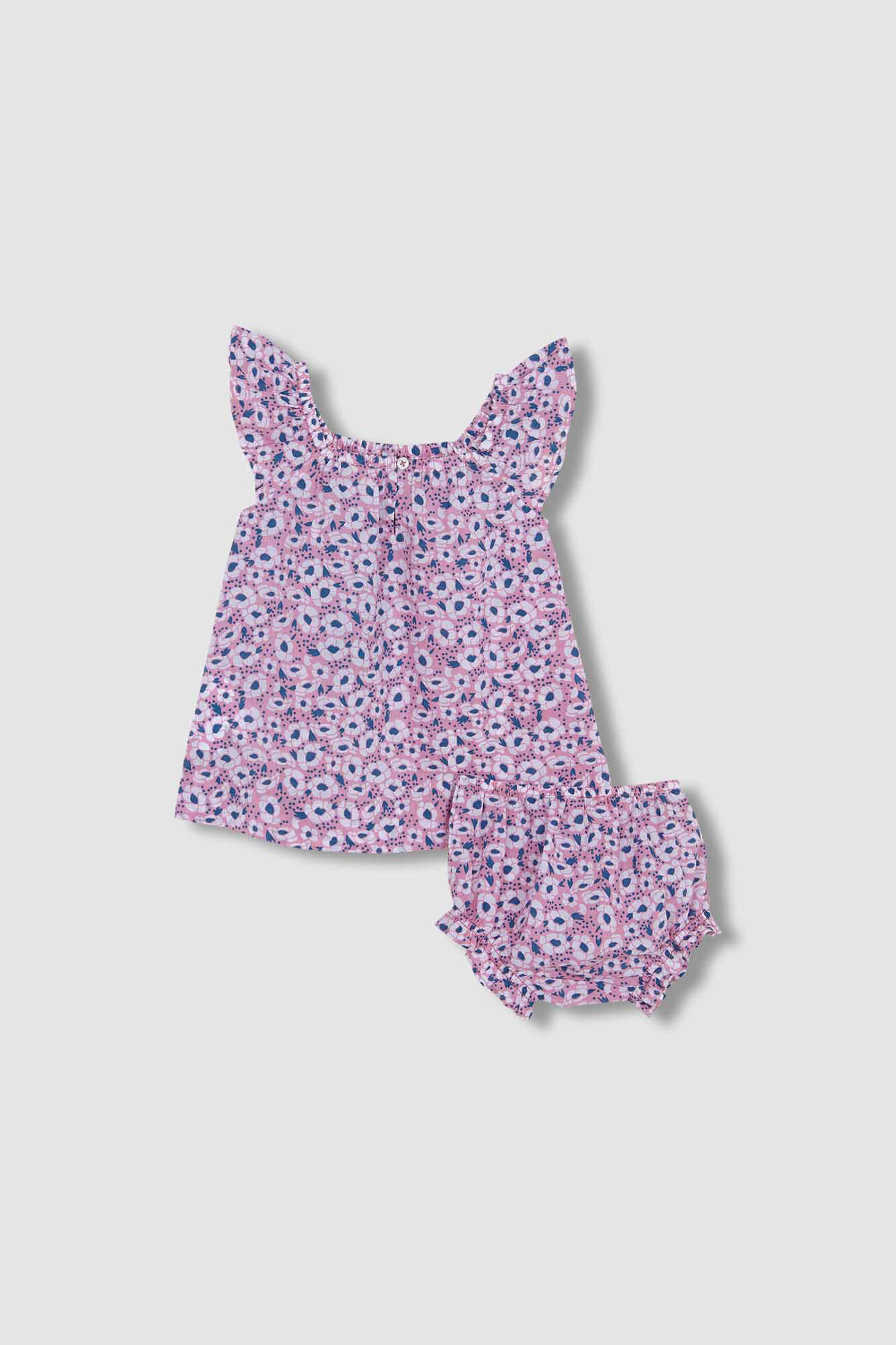 Gocco Vestido Playa Estampado Flores Rosa Medio