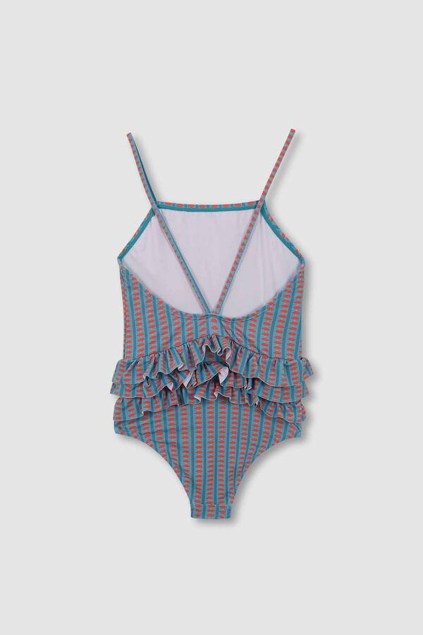 Gocco Traje De Ba&ntilde;o Estampado Retro Verde kaki