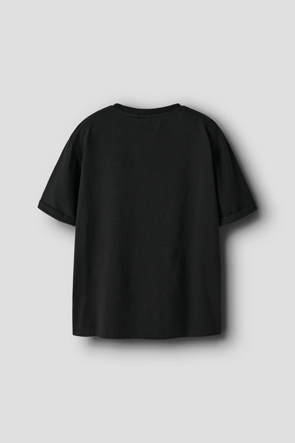 Name it T-shirt manga curta Marvel de menino preto