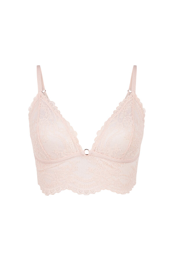 Women'secret Bralette especial de renda rosa nas renda rosa