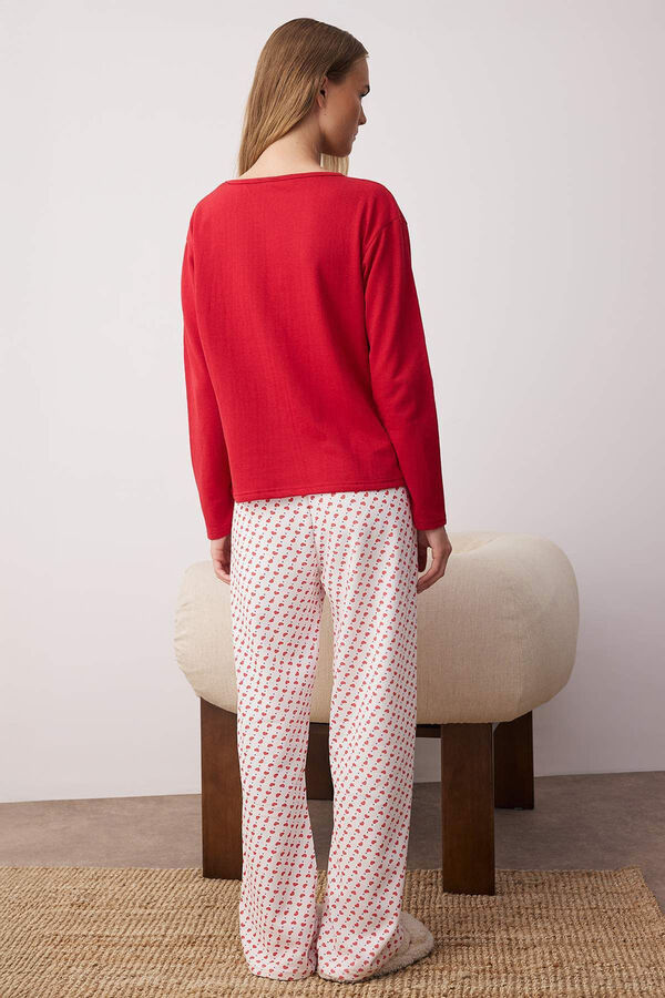 Trendyol Conjunto pijama corazones rojo rojo