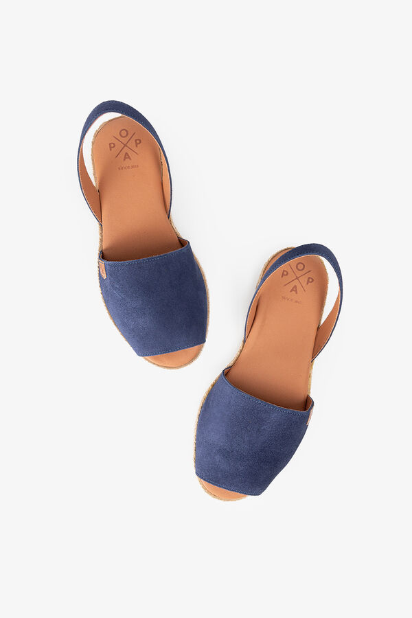Popa Sandália estilo menorquina azul