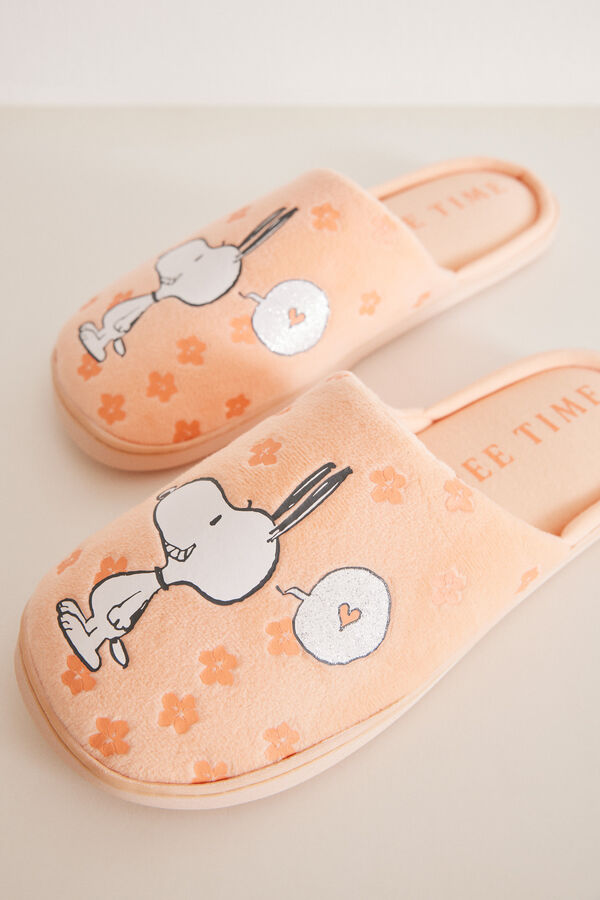 Women'secret Zapatillas casa naranjas Snoopy naranja