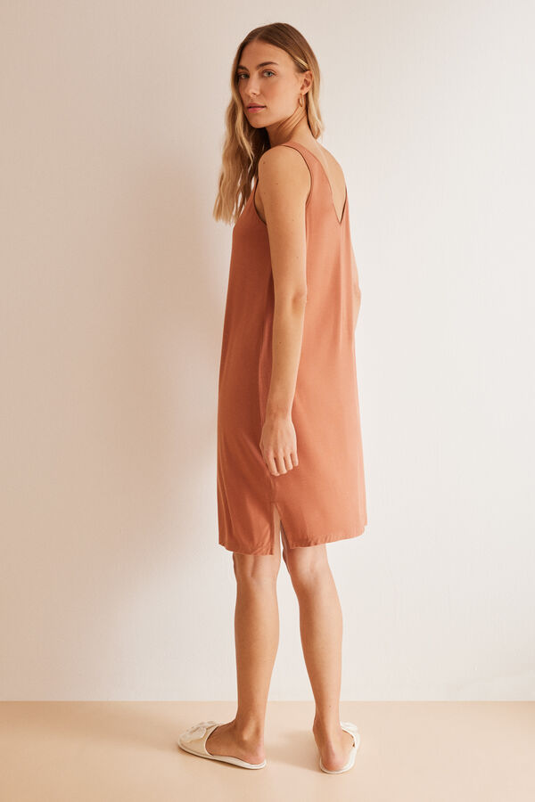 Women'secret Camisa de dormir castanha Ecovero&trade; cru