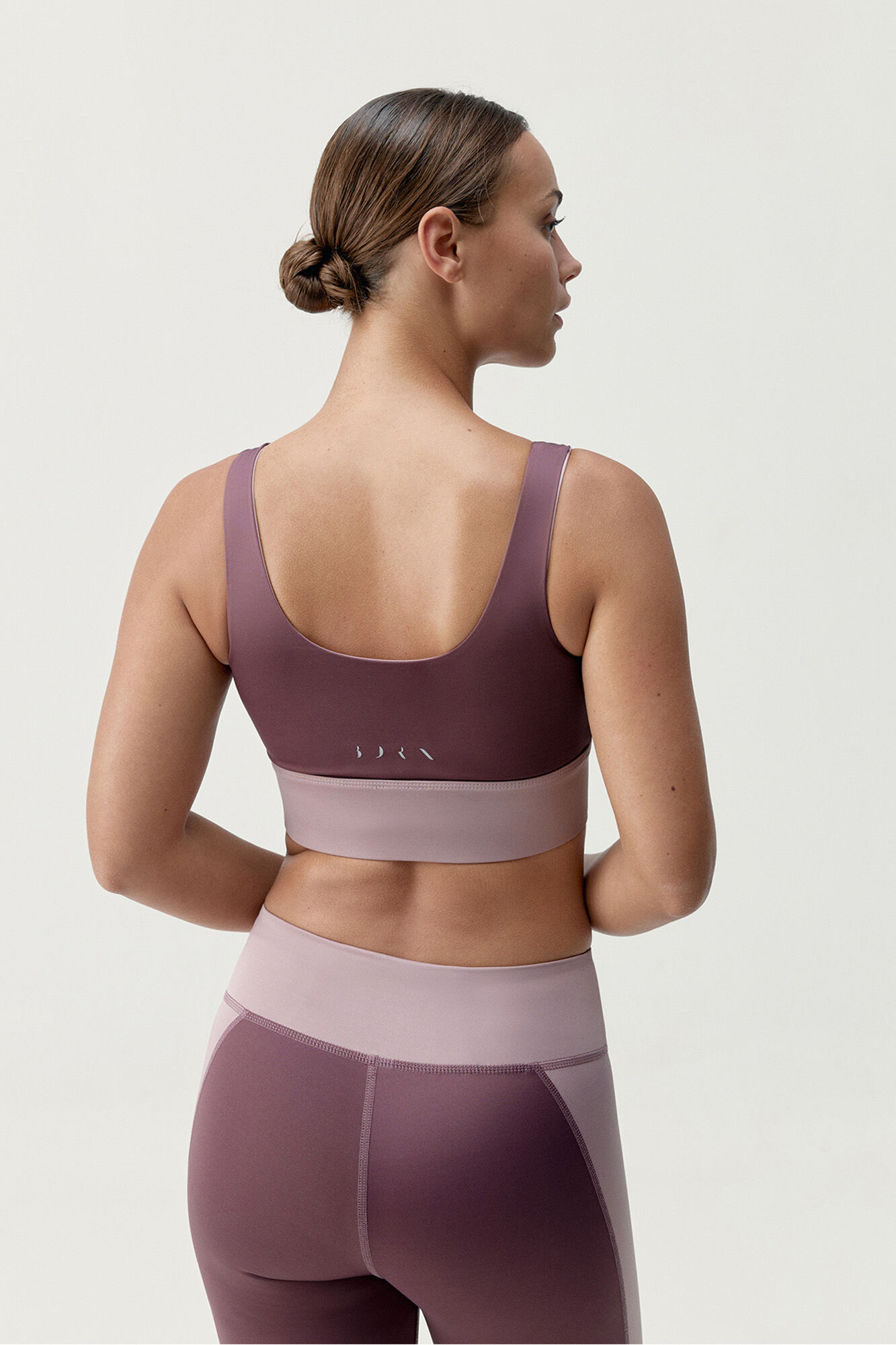 Born Living Yoga Soutien top desportivo Maiko Tuscany/Deep Rose
