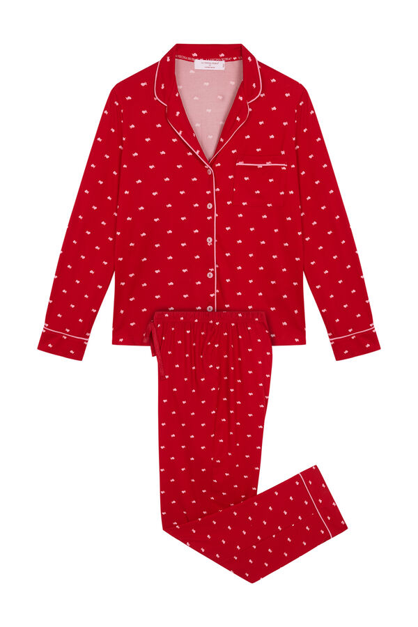 Women'secret Pijama de camisa do vizinho loiro vermelho