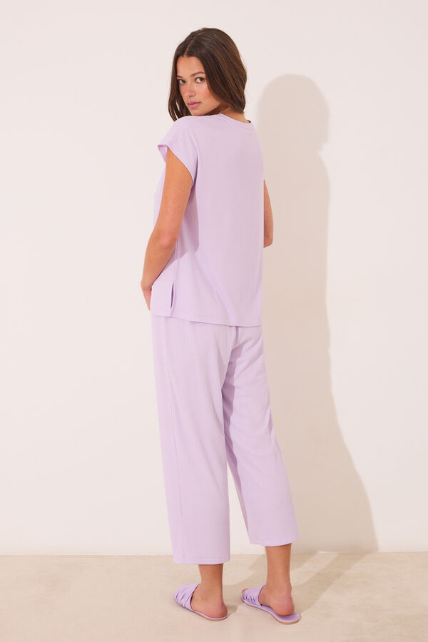 Women'secret Pijama Capri canal&eacute; viscosa morado/lila