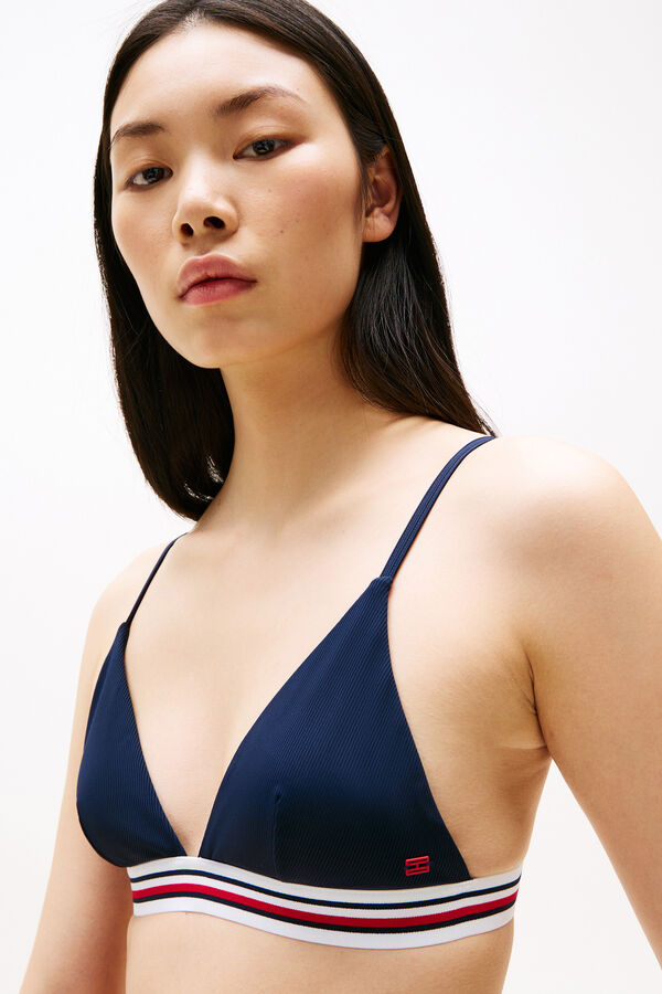 Tommy Hilfiger Top de bikini triangular azul
