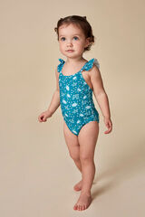 Gocco Fato de banho estampado tartarugas turquesa azul