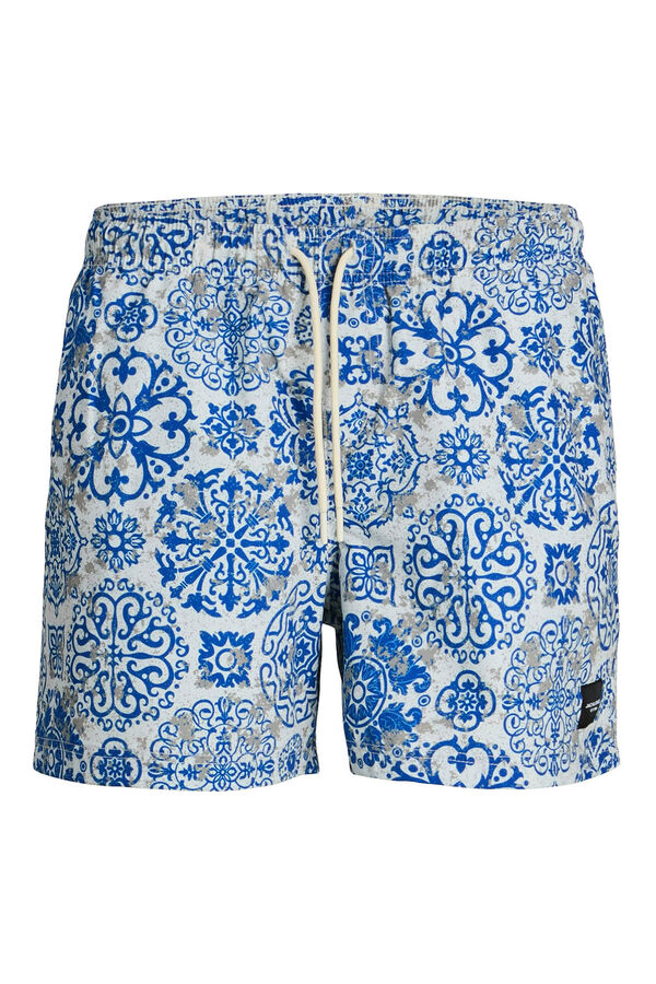 Jack & Jones Ba&ntilde;ador estampado blanco