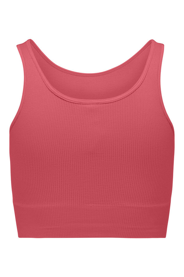 Only Play Sutiã esportivo sem costura com alças de suporte meia rosa