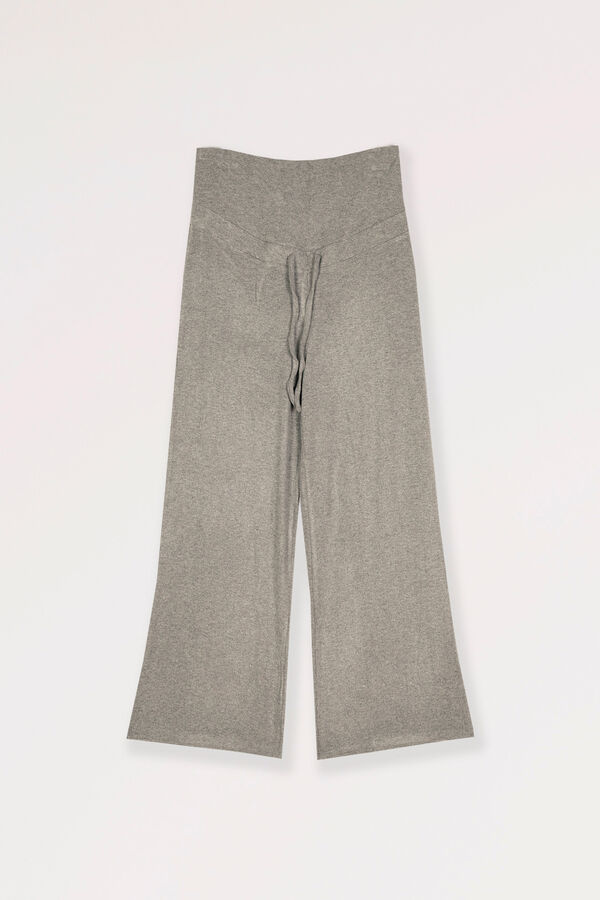 Womensecret Pantalón Premamá Ancho De Canalé Home gris